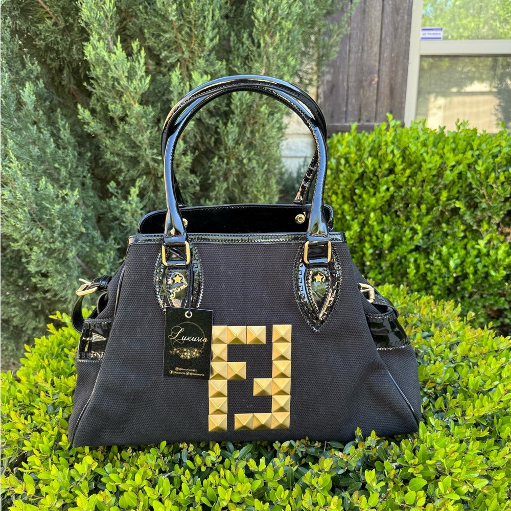 Lux Black and Gold Women's Handbag